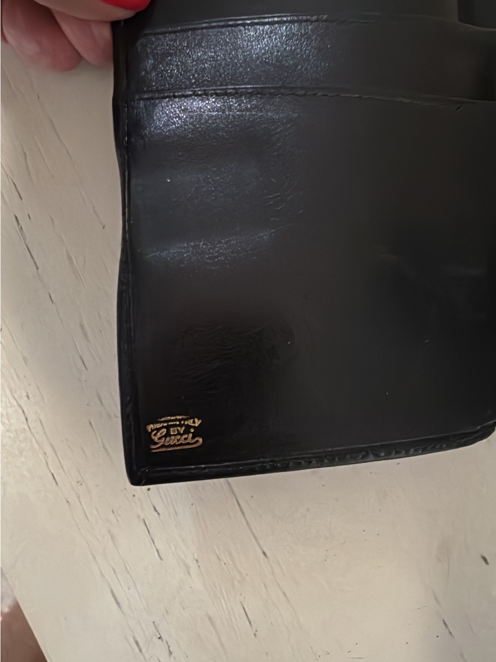 Gucci vintage Double GG black leather bifold card - Picture 6 of 12